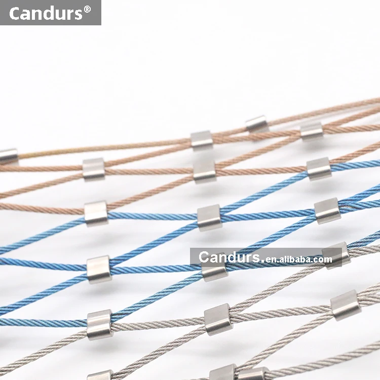 PVD White Golden Bronze Black Red Green Stainless Steel Wire Rope Cable Mesh