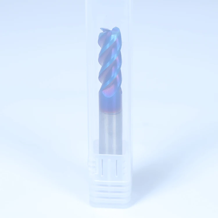 High hardness Strong wear resistance, fast chip removal Carbide 4 Flute Corner Radius End Mills HRC65 Round Nose Cnc Milling