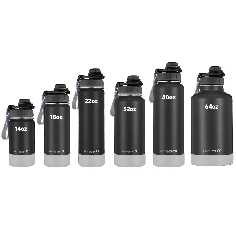 Sports Water Bottle With 5 lids Leak Proof Stainless Steel Water Bottle Insulated water Outdoor Sports