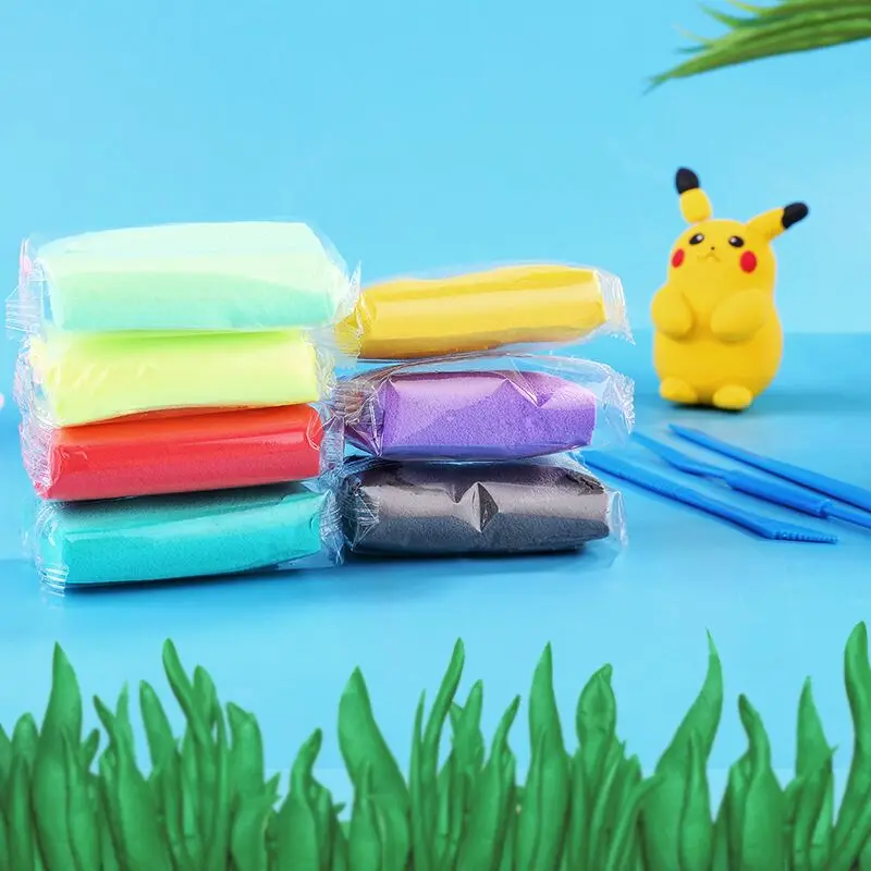 12 Color Simple Package Super Light Clay Air Dry Plasticine Toys Sets Modeling DIY Educational Play Dough