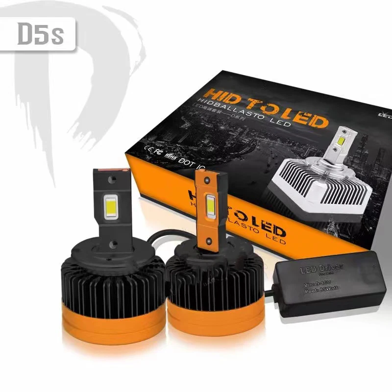 2022 new arrival black golden d2s led headlight bulb kit 35w 14000lm for the stock hid xenon bulb