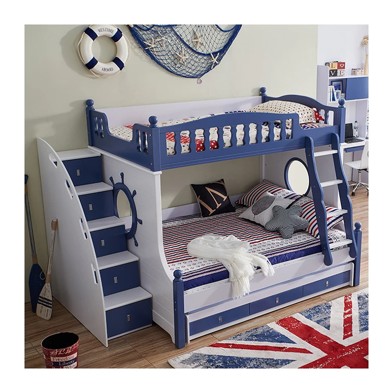 Factory Direct Sell Youth Children Double Adult High-Low Bed Furniture Kids Bedroom Bunk Bed