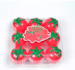 Children Vegetable Shaped TPR Toys Soft Splat Tomato Ball Squishy Stress Relief Toy Balls with 12pcs