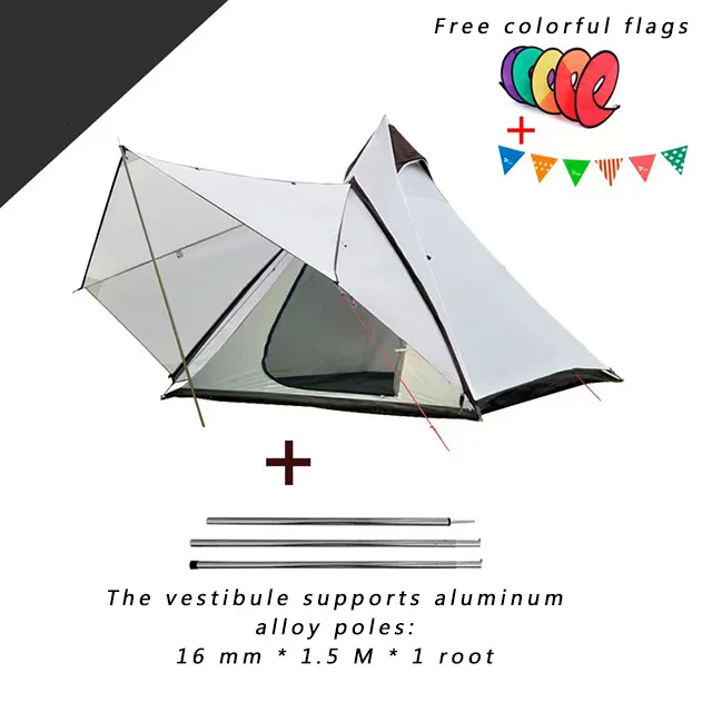 Glamping Waterproof 4 Persons Tent Indian Pyramid Tents for Outdoor Camping