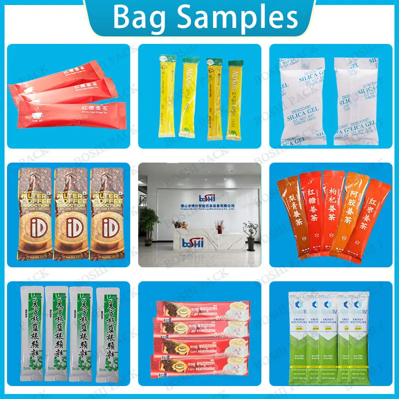 Fully automatic vertical natural health product strip bag packing machine 8 lane hydration mix powder packing filling machine