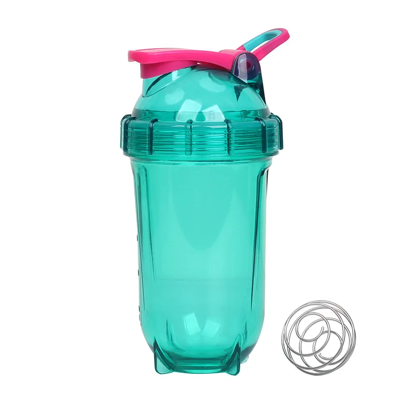 Portable Plastic Sport Protein Powder Shake Water Bottle Leak Proof Gym Shaker Cup Mixer