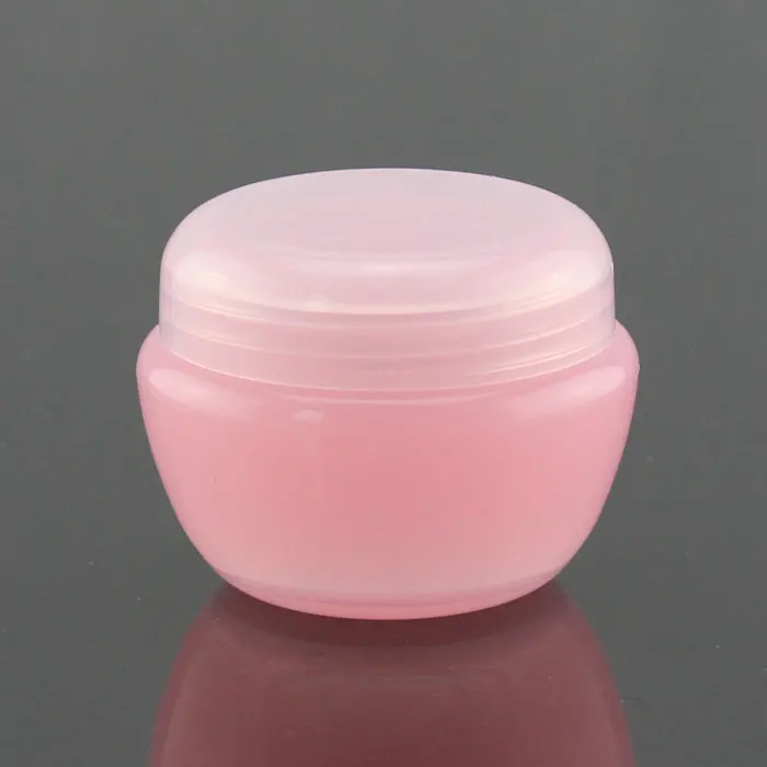 5ml 10ml 20ml 30ml 50ml Pink Mushroom Shape Empty Round Plastic PP Cream Sample Jar
