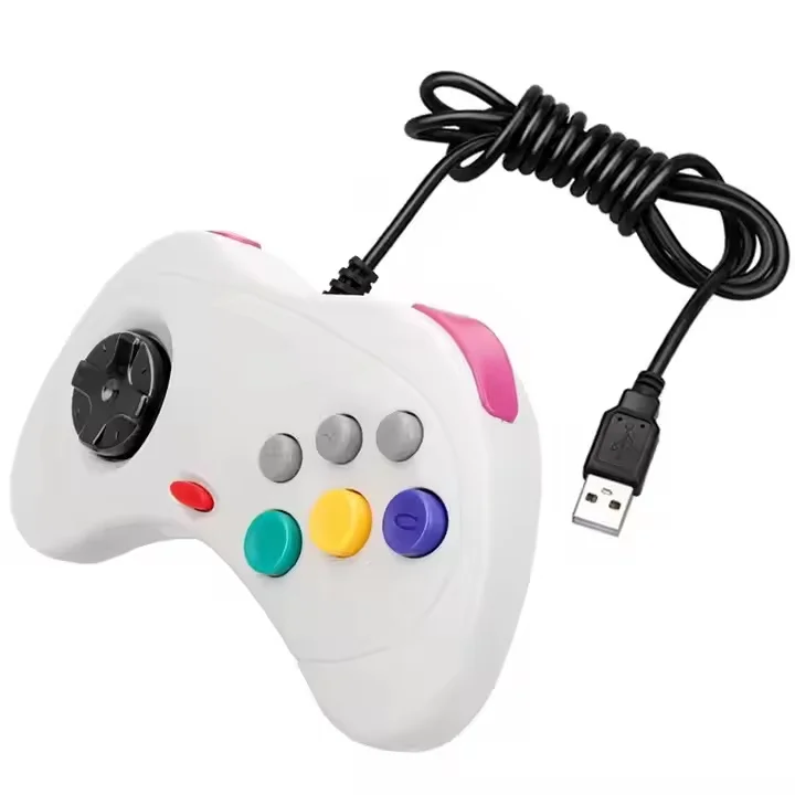 2025 USB Classic Wired Game Controller For Sega Saturn Gamepad Joypad Manette Joystick Handle Control Mando For Saturn System