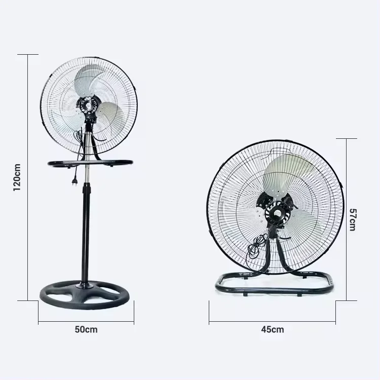 Portable Air Circulation Household 18 inches 3-In-1 Bedroom Metal Blade Vertical Floor Fan