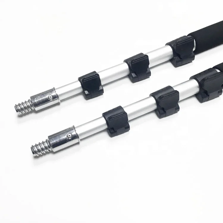 Height adjustable 3 sections ceiling cleaning brush extension pole with light weight telescopic pole