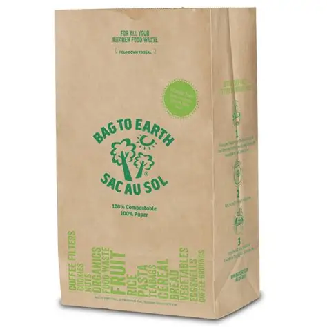 Environmental protection bags marine refuse trash refuse sacks Shipping bag kitchen garden waste lawn leaf craft paper bag