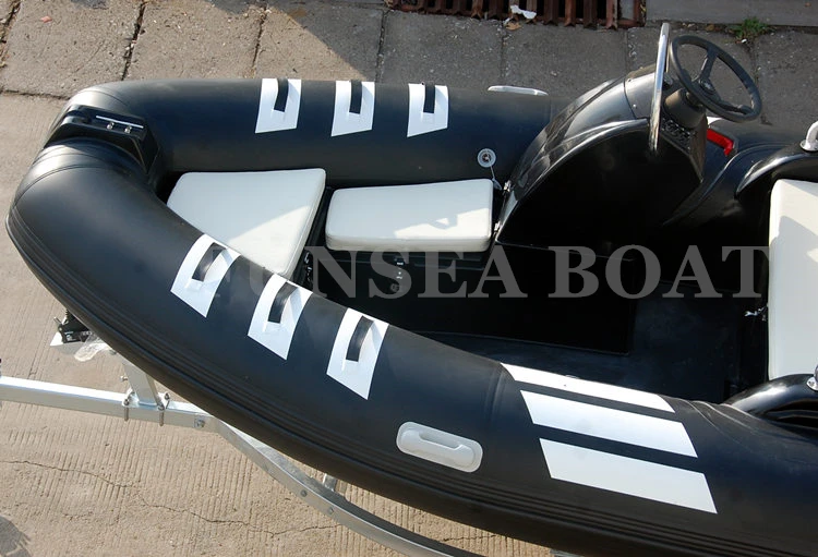 Markdown sale 14 foot 4.2 m small aluminum 430 luxury fiberglass hull yacht pvc or hypalon pontoon fishing boat