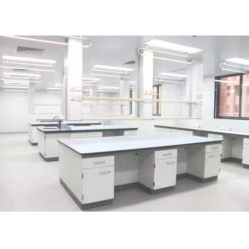School Commercial Laboratory Furniture Commercial Lab Table Island Lab Bench With Cabinets in University