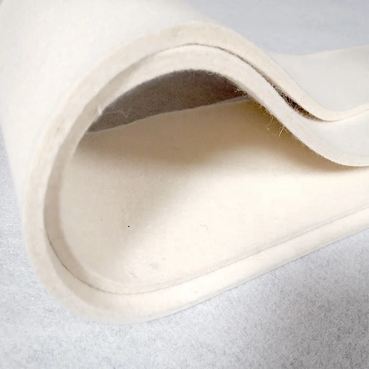 Supply 0.5-50mm thick fine white wool felt