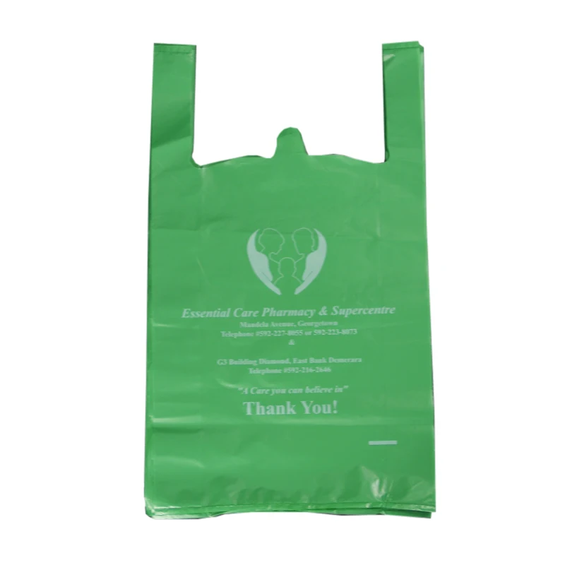 Cornstarch Bags plastic T Shirt Bag Biodegradable Bags Custom Printed Biodegradable PLA Compostable Plastic Accept
