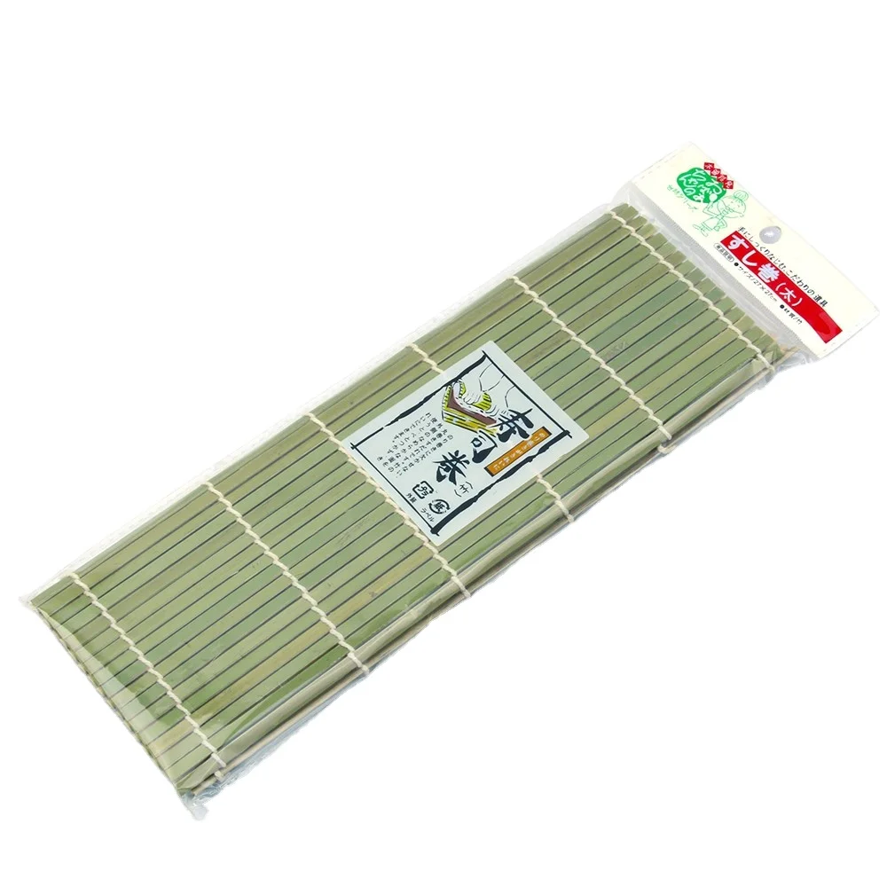 Высококачественный натуральный зеленый Бамбуковый Коврик для суши, роликовый коврик для суши, инструмент для суши, размер 24 см * 24 см, Прямая Заводская цена