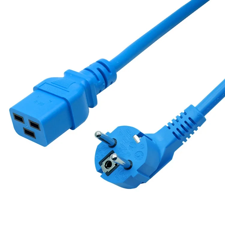 Популярные 1,5 мм силовой кабель с вилкой и IEC C19 разъем высокое качество Евро 3 штифта шнур питания