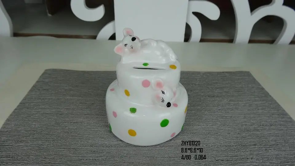 Year of The Rat Mouse Piggy Bank 2020 Chinese New Year Mouse Mascot Doll Piggy Banks Gift for Kids Novelty