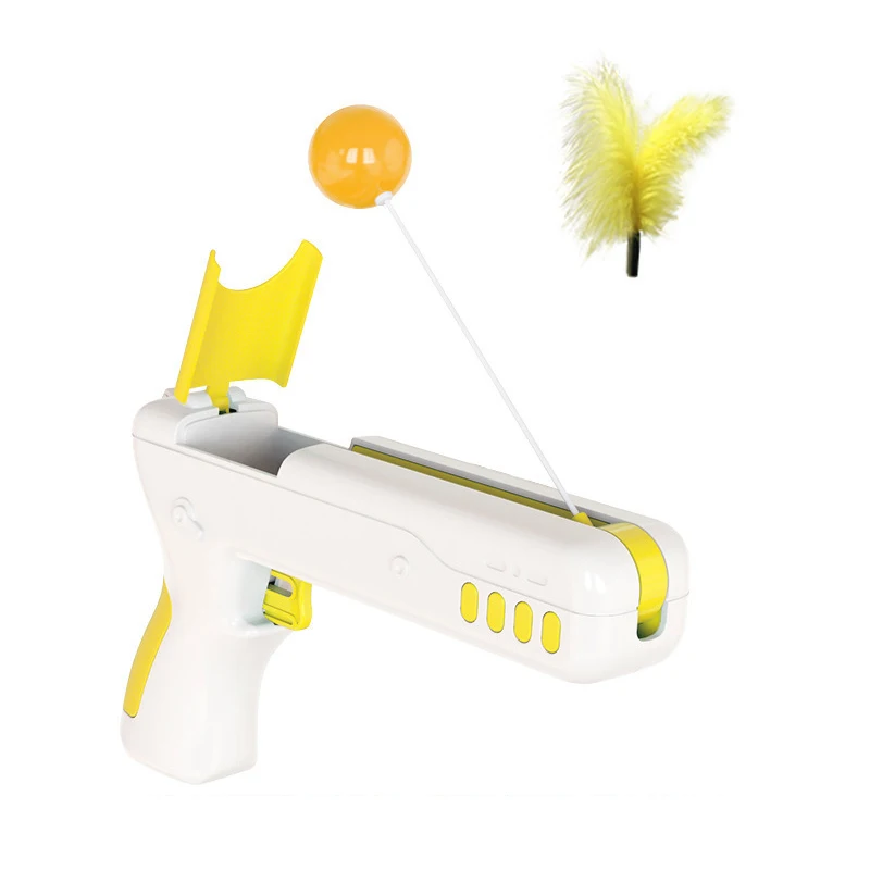  Candy Colors Cat Feather Toys Plastic Gun For Cats Popular New style Interactive