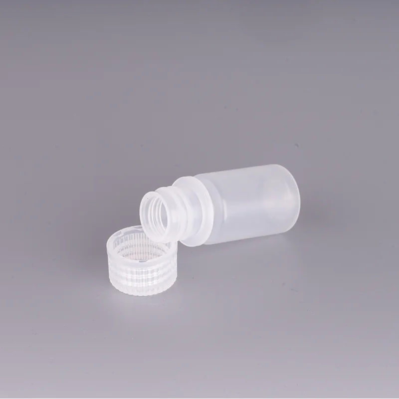 Chinese Manufacturer Laboratory Consumables 8ml HDPE Natural Color Chemical Reagent Bottle Wide Mouth Reagent Bottle