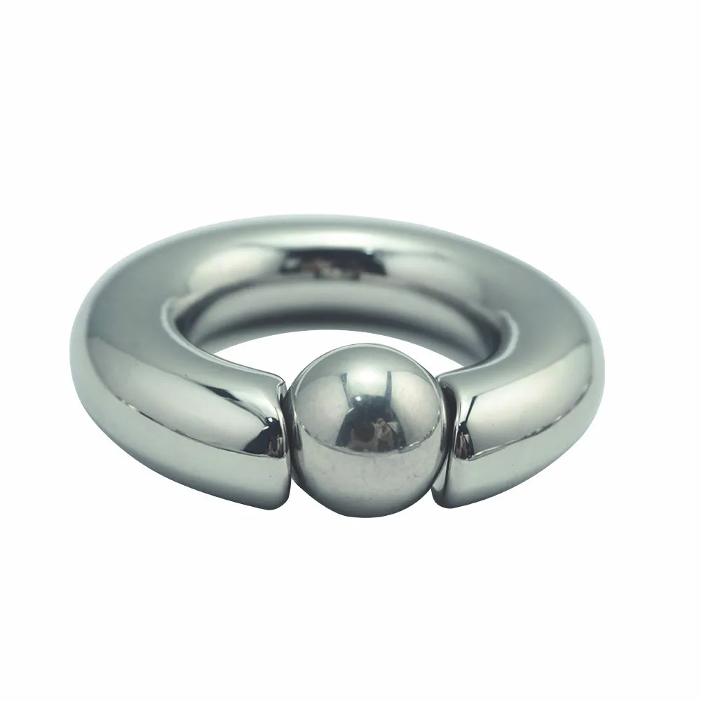 New 8 size Magnet Stainless Steel Heavy Cock Ring Ball Scrotum Stretcher Delay Ejaculation sex toy for male