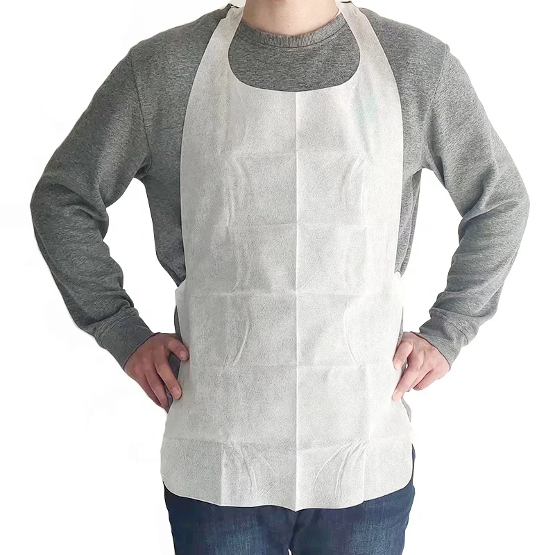Non woven disposable apron 40g/50g adult bib disposable paper