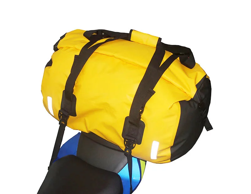 Motorcycle riding bag waterproof rear duffel dry saddle tail helmet bags