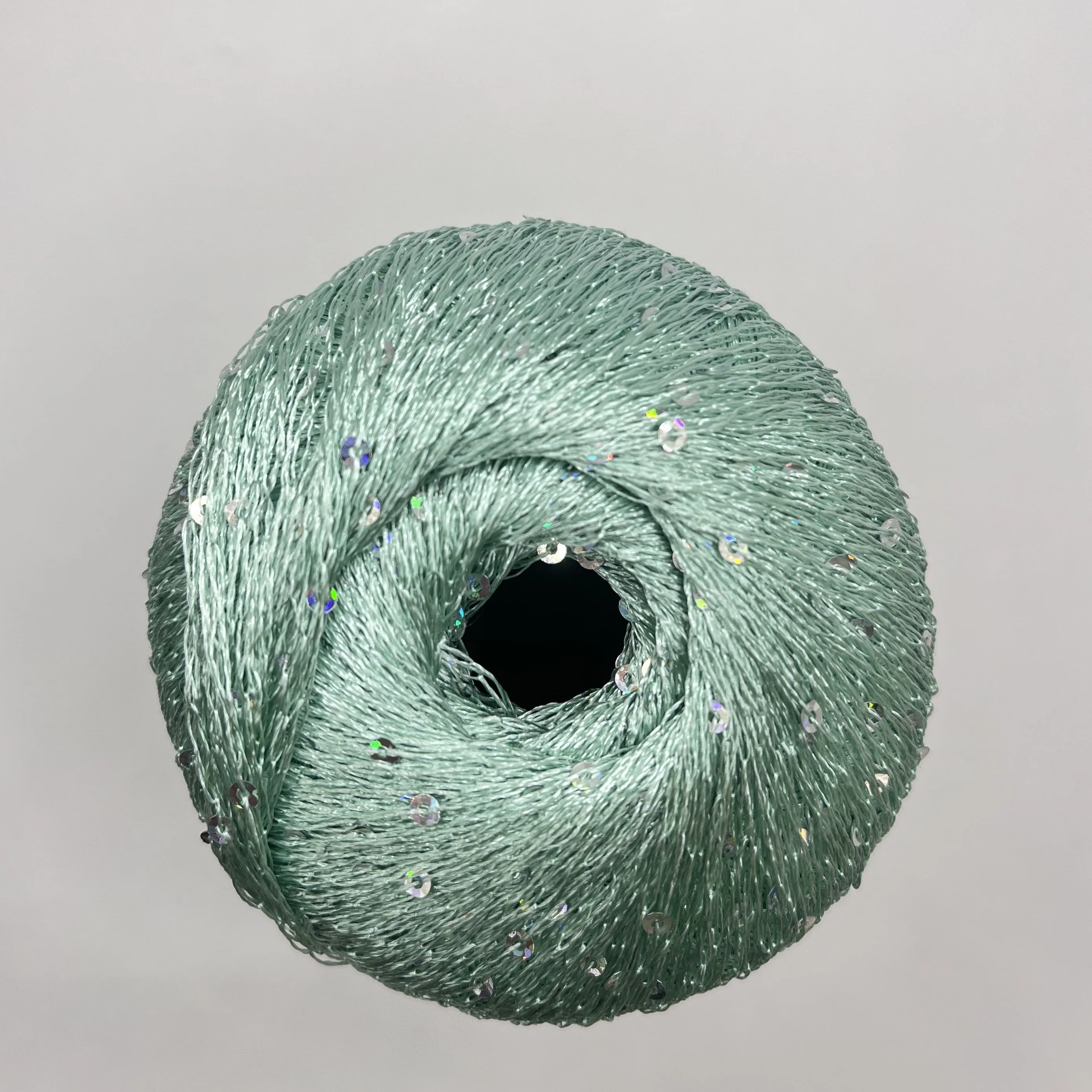 factory 100% Polyester Paillette Bling knitting sequin beads yarn embroidery thread