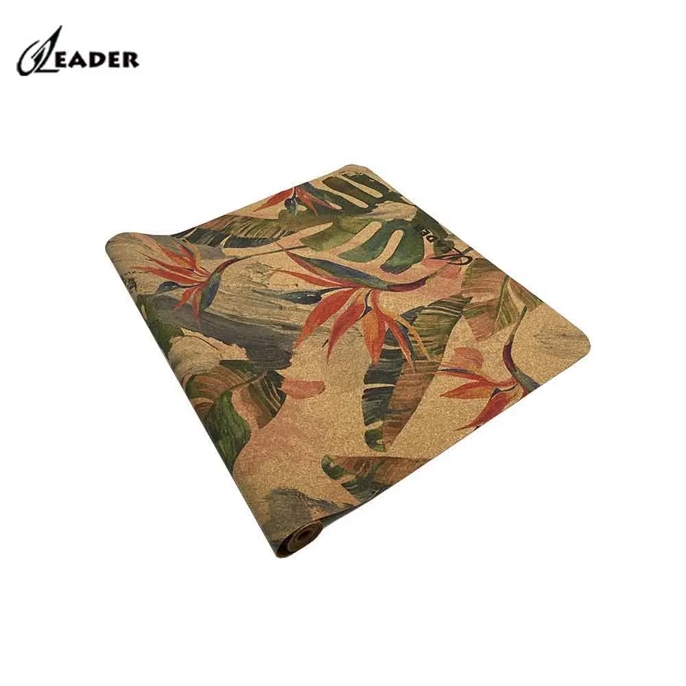 Устойчивый 100% переработанный натуральный Дерево резиновый пробковый неопреновый напечатанный логотип Экологичный коврик для йоги