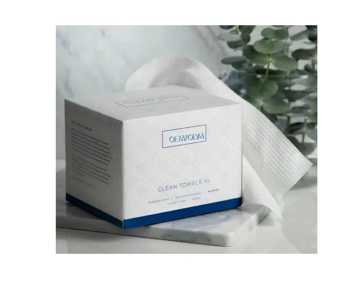 lean Skin Club Clean Towels, 100% USDA Biobased Dermatologist Approved Face Towel, Disposable Clinically Tested Face Towelette,