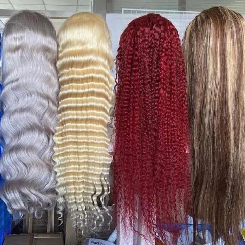Wholesale 13*4 & 4*4 HD Lace Front Wigs Cuticle Aligned Unprocessed Raw Virgin Brazilian Human Hair Transparent Closure Wig