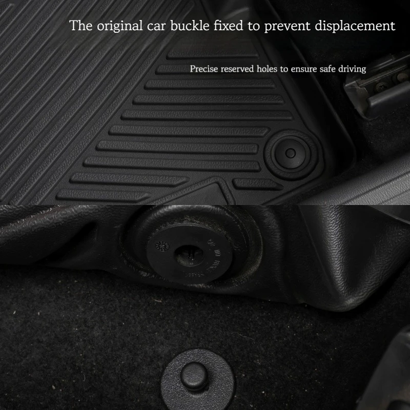 Auto accessories Ford ranger waterproof car floor mat for trunk custom car floor mat full sets 5d tpe car floor mat 3d molded