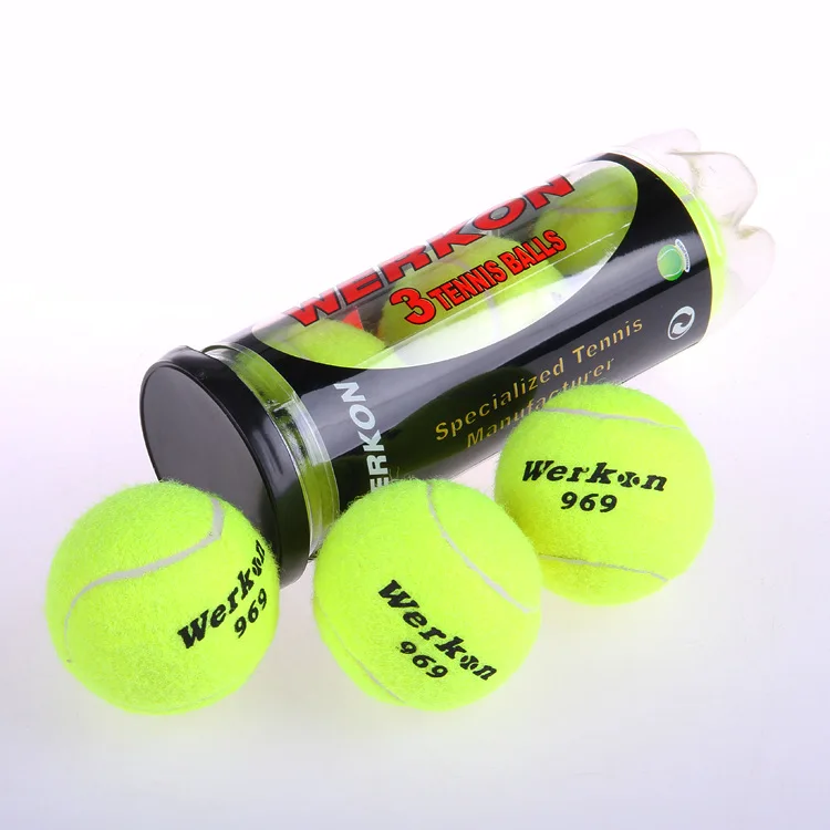 Cheap Factory Wholesale OEM Customized tennis ball Outdoor Beach Tennis 3 balls packed in TUBE standard  wool tennis ball