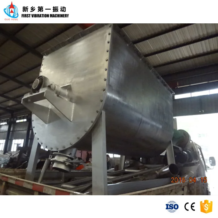 Potted soil horizontal double ribbon mixer/blender