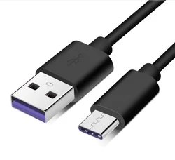 Black white 5A USB Type C Charger Cable 1M 1.5M 2M Fast Charging Type-C Cable For Samsung S8 S9 Plus For Huawei Data USB C Cable