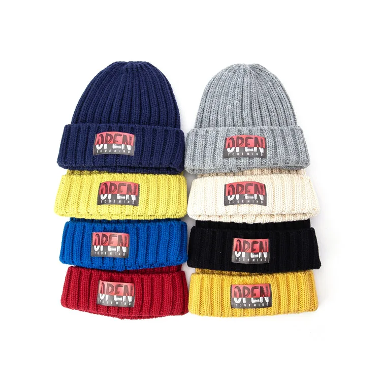Высококачественные удобные плоские лыжные вязаные шапки с логотипом на заказ