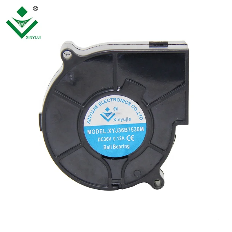 top sales 7530 big air flow volume silent 5V 12V 24V 48V centrifugal blower UL CE ROHS waterproof IP68 blower fan 75x75x30mm