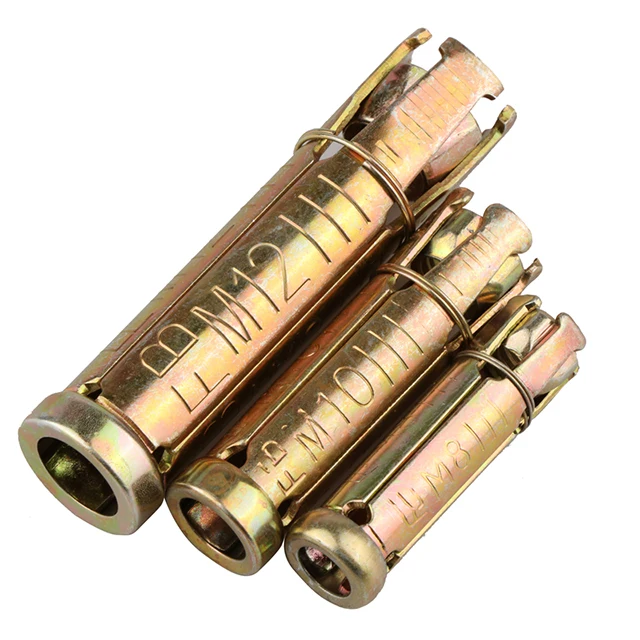 Galvanized 3pcs 4 pcs Rawl Bolt  Yellow Zinc Plated  M8 M10 Fixing Expansion Anchor Bolt