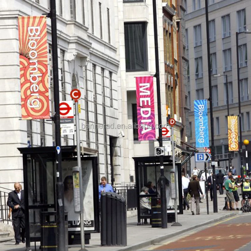 lamp post advertising flag clamp