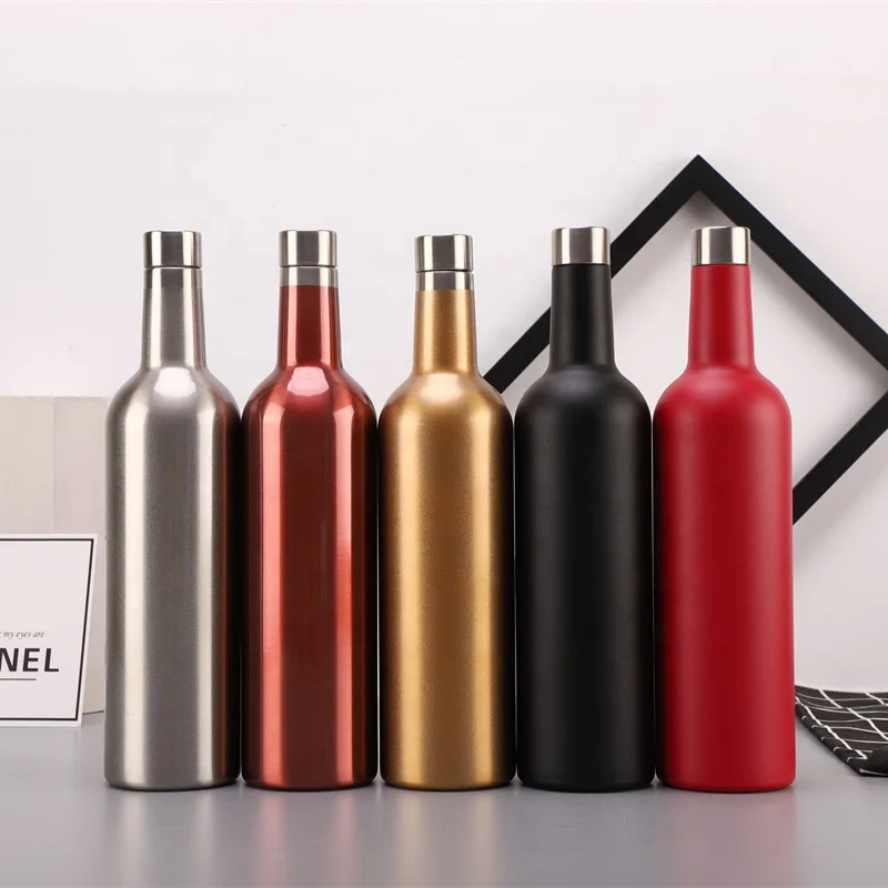 750ml Gift Set 12oz Egg shaped wine tumblers and Bottle stainless steel insulated vacuum double wall water coffee thermos mugs