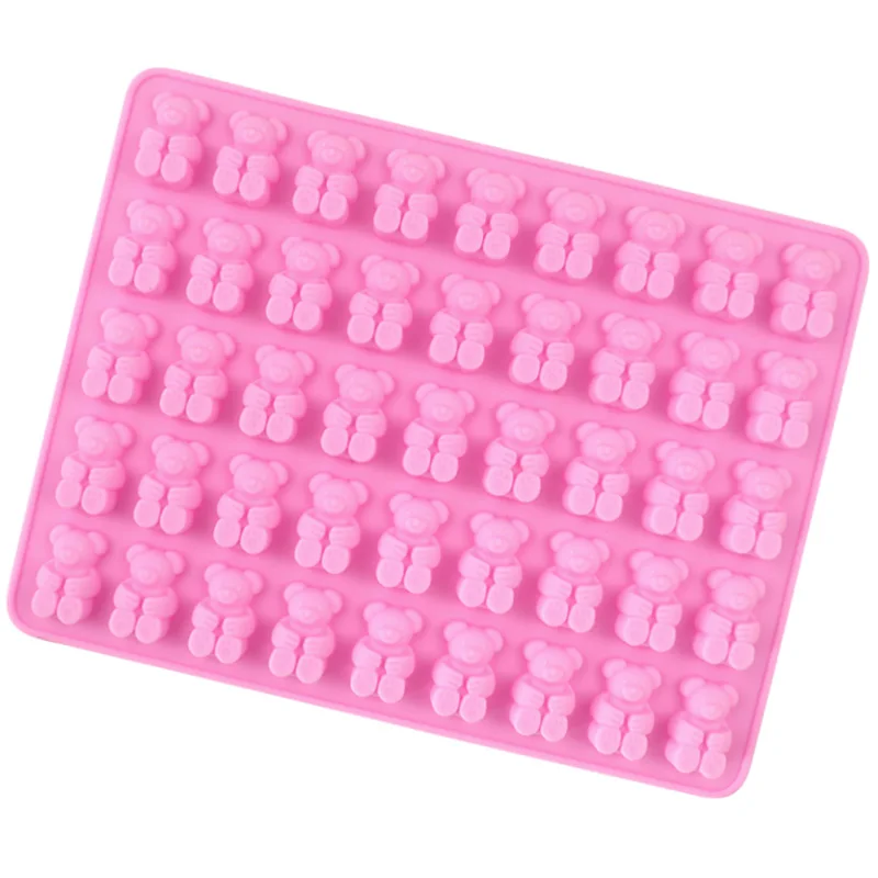 45 hole gummy bear shape silicon chocolate silicone ice cube tray cookie candy resin polycarbonate moulds for chocolate mold