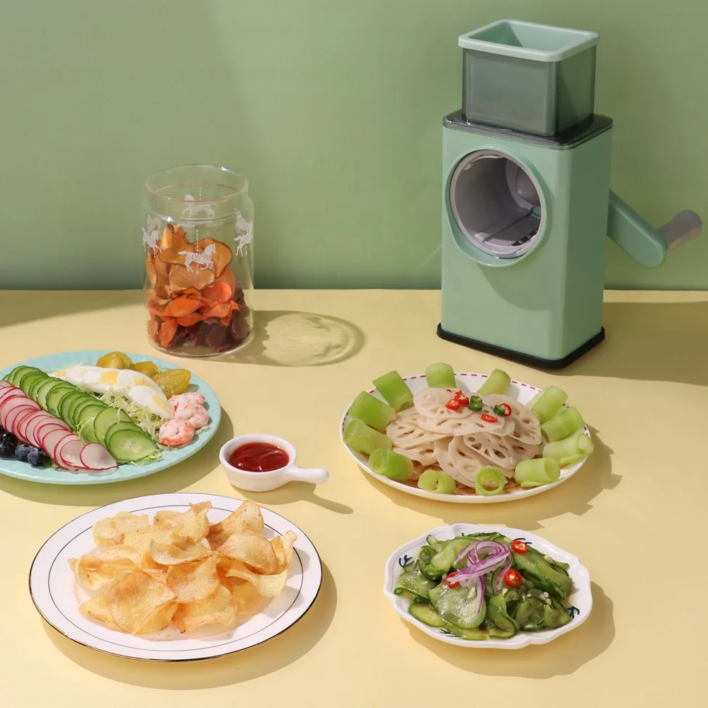 New plastic manual spiral food shredder cutting vegetable cutter cheese grater machine for home use
