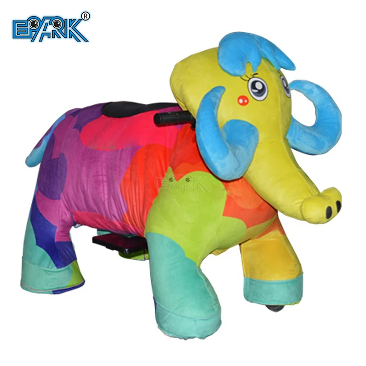 Amusement Park Coin Operated Kiddie Ride Large Remote Control Motorize Plush Riding Equipment