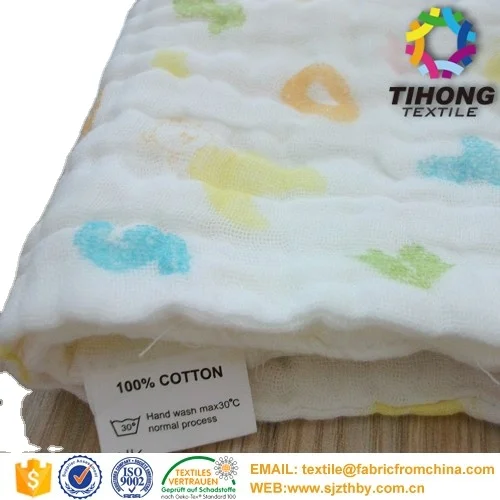 breathable organic muslin cotton fabric rolls