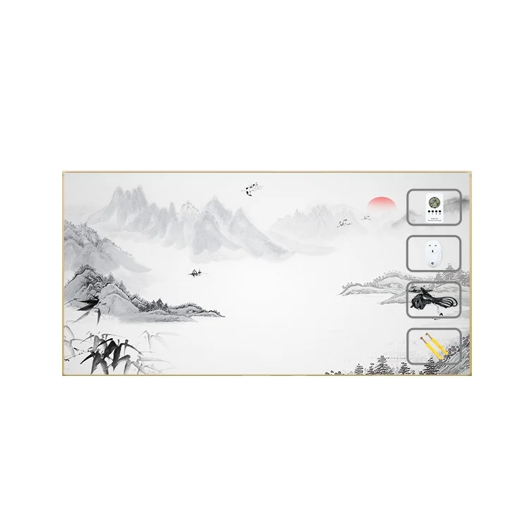 Graphene Electric Heater Infrared Wall Panel Heater Radiation Heating Panel China with Art Painting Heater Picture 1200*600MM