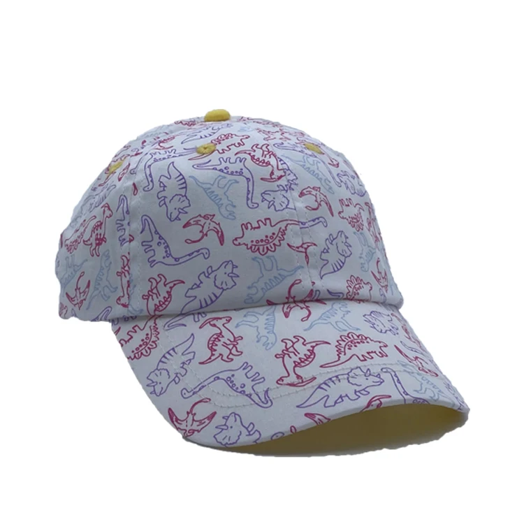 Hot Sale Multi Colors Printing Contrasting Colors under Brim Kid Girl Summer Camp School Baseball Sports Cap