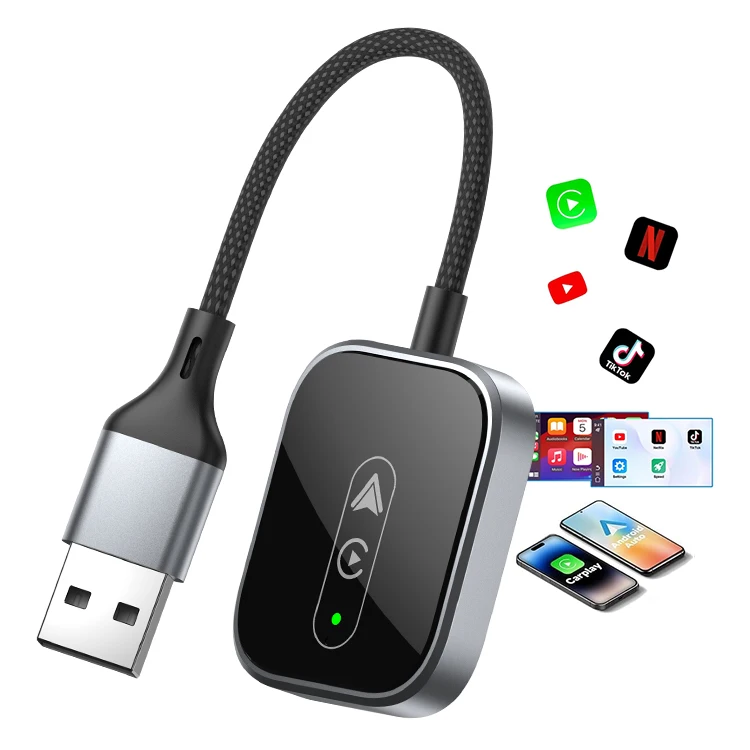 New Compatible Android11 IOS10 wireless carplay adapter ai box with 98% of car Models