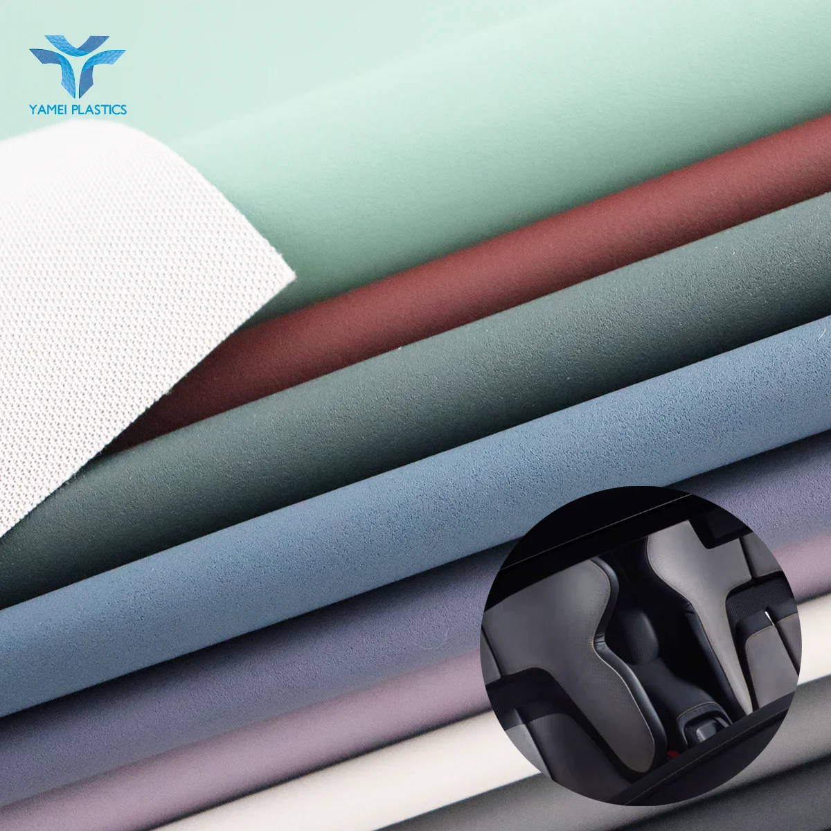 Suedette Mildew Resistance Flame Retardancy PVC Faux Leather Leatherette Fabric for Car Upholstery Automotive
