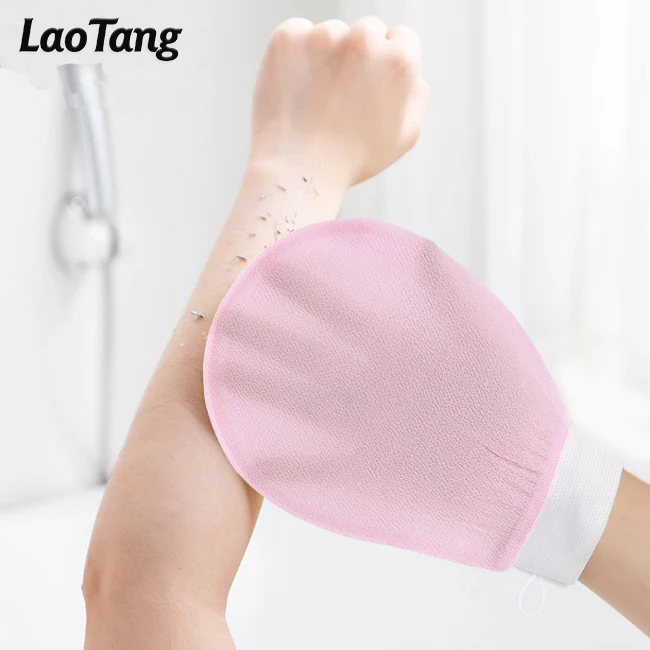 In-stock Items Body Scrub Viscose Exfoliating Bath Supplies Scrubber Bath Glove Korean Exfoliating Mitts