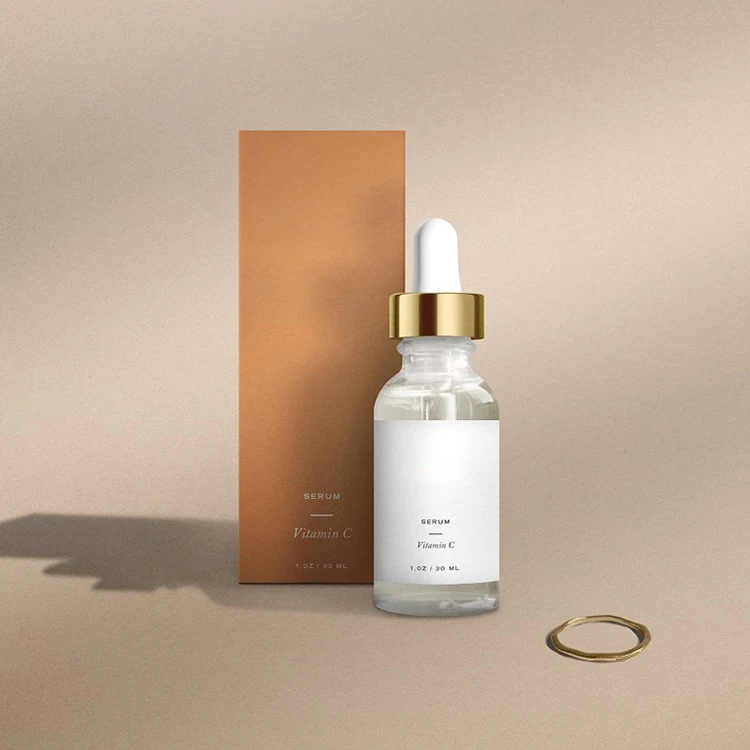 luxury perfume empty cosmetic bottle 30ml with packaging boxes serum essential oil dropper glass bottle